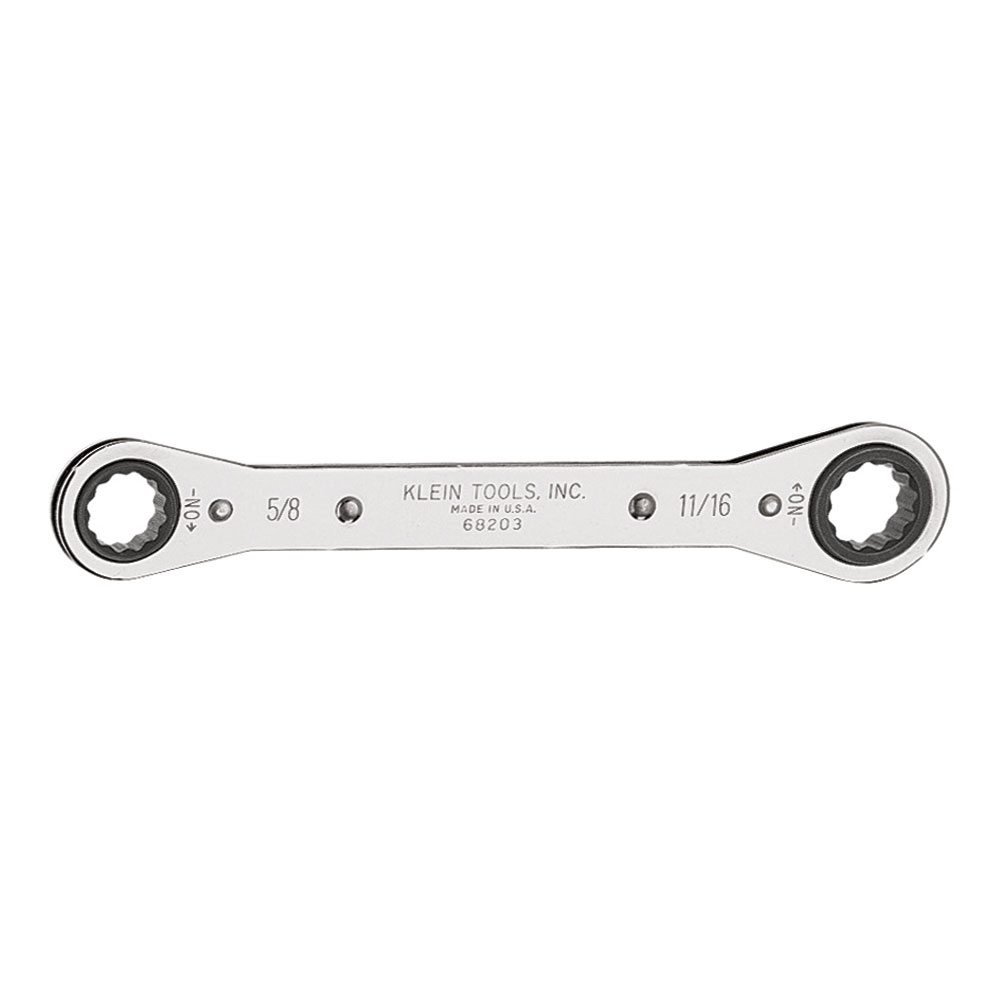 KLEIN Ratcheting Box Wrench 5/8'' x 11/16''