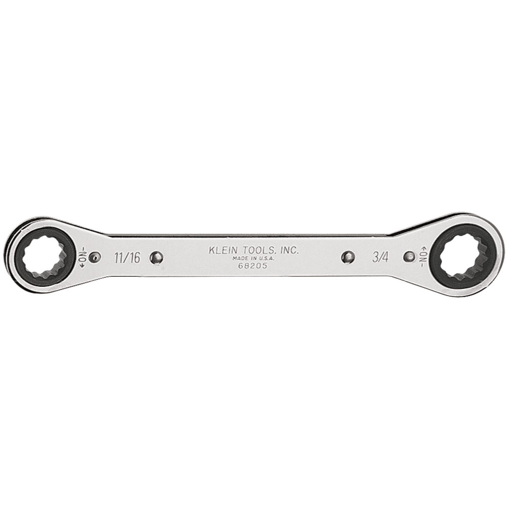 KLEIN Ratcheting Box Wrench 11/16'' x 3/4''