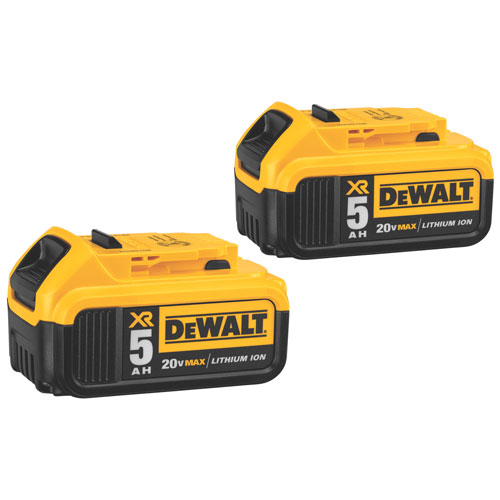 DEWALT 20V MAX* 5 ah Battery Double Pack