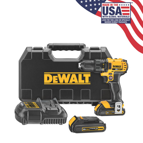DEWALT 20V MAX Li-Ion Compact Drill/Driver Kit (1.5 Ah)