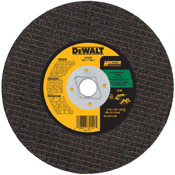 DEWALT 6-1/2-Inch X 1/8-Inch X 5/8-Inch Diamond Drive Masonry Cutting Wheel, 25-Pack