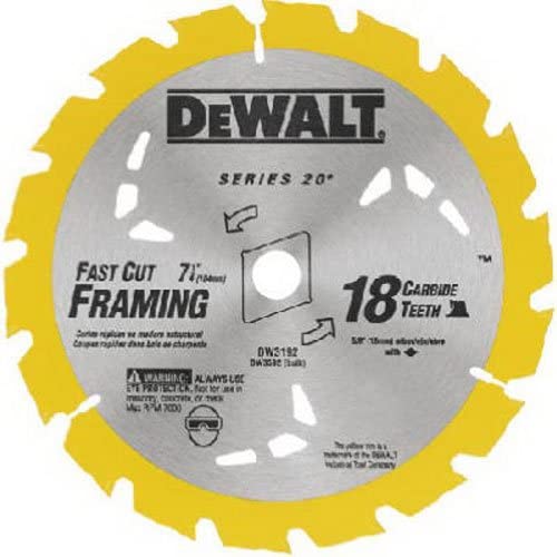 DEWALT 7-1/4 in. 18T Thin Kerf Carbide Circular Saw Blade (10 PK)