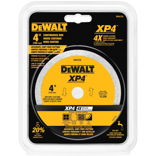 DEWALT 4-Inch By .060-Inch Wet/Dry Xp4 Porclean And Tile Blade