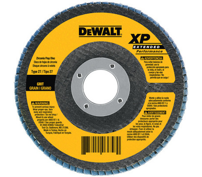 DEWALT 5-Inch By 7/8-Inch 60 Grit Zirconia Angle Grinder Flap Disc