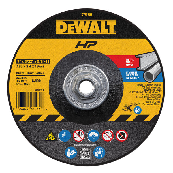 DEWALT 7-Inch By 3/32-Inch By 5/8-Inch-11 Metal Notching Wheel