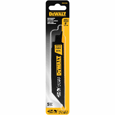 DEWALT Max Metal 6 In High Speed Steel Reciprocating Saw Blade 14/18 TPI With Taller Strip (5 Pack)