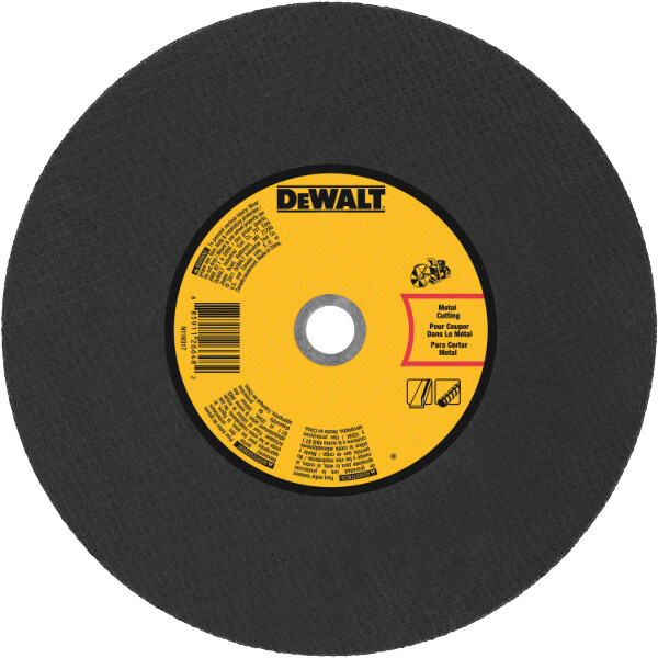 DEWALT 14 In x 1/8 in Aluminum Oxide Abrasive Chop / Cut-Off Blade with 20 mm Arbor For Metal Cutting (1 Pack)