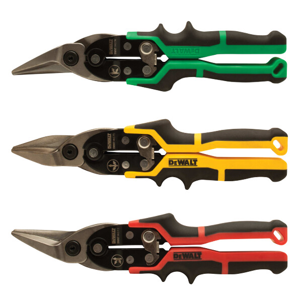 DEWALT ERGO Aviation Snips - 3 Pack