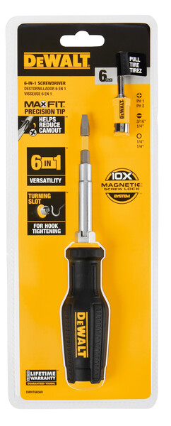 DEWALT MAX FIT 6-in-1 Multi-bit screwdriver