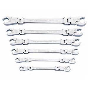 6 Pc. Metric Ratcheting Flex Flare Nut Wrench Set