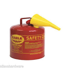 5 Gallon Gas Can W/Funnel Red Type 1