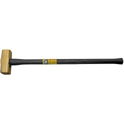 Klein Brass Sledge Hammer - Fiberglass Rubber Grip Handle - 14 lbs. (6.4 kg)