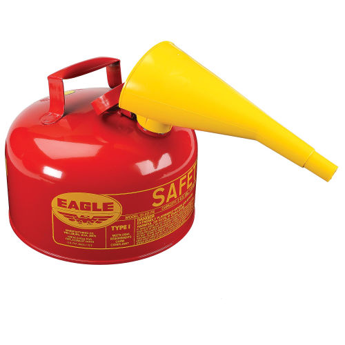 2 Gallon Gas Can W/Funnel Red Type 1