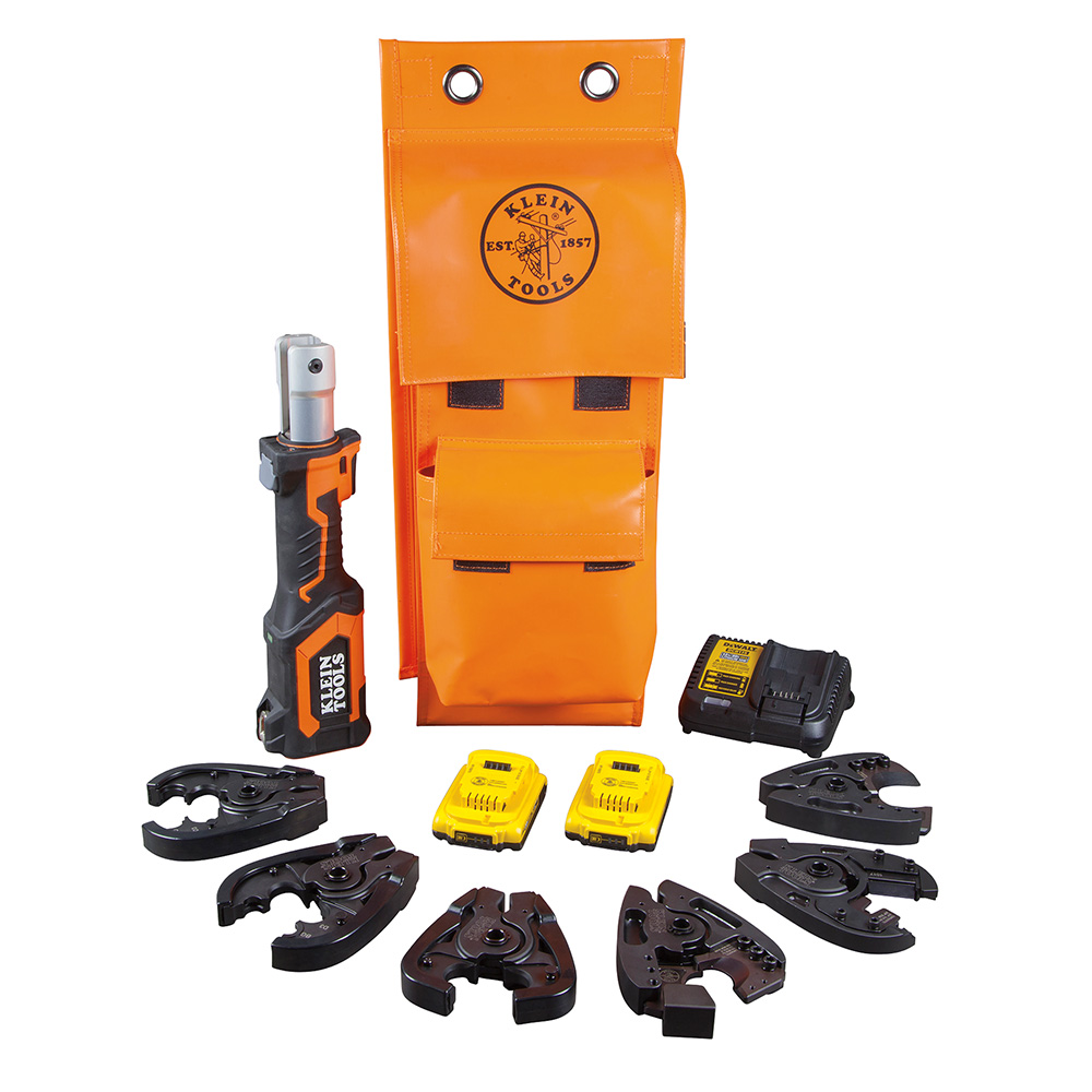 Klein Battery-Op 7-Ton Cable Cutter and Crimper Kit