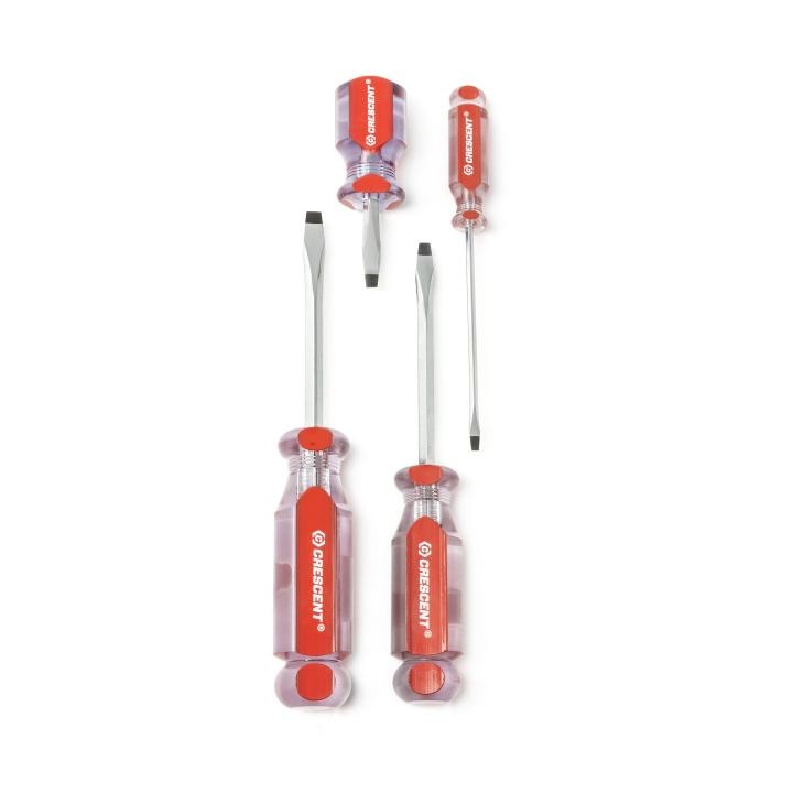 SCREWDRIVER SET,4PC,SLOTTED