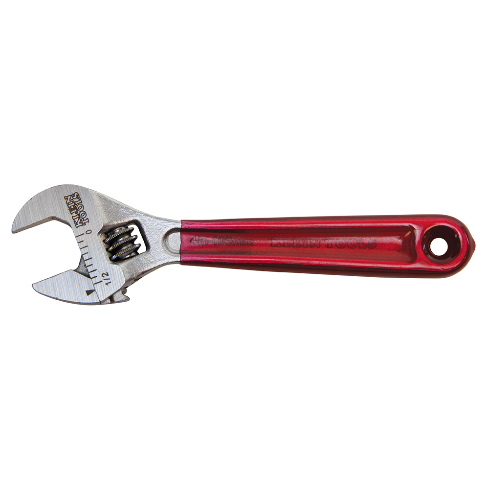 KLEIN 4'' Adjustable Wrench Plastic Dipped