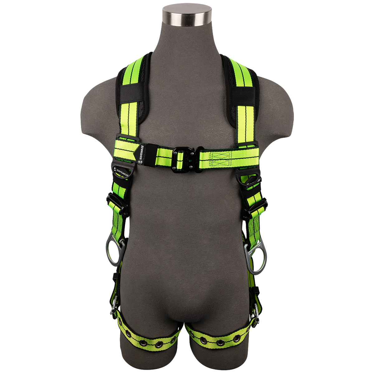 SafeWaze PRO+ Full Body Harness: 3D, QC Chest, TB Legs  (L/XL)