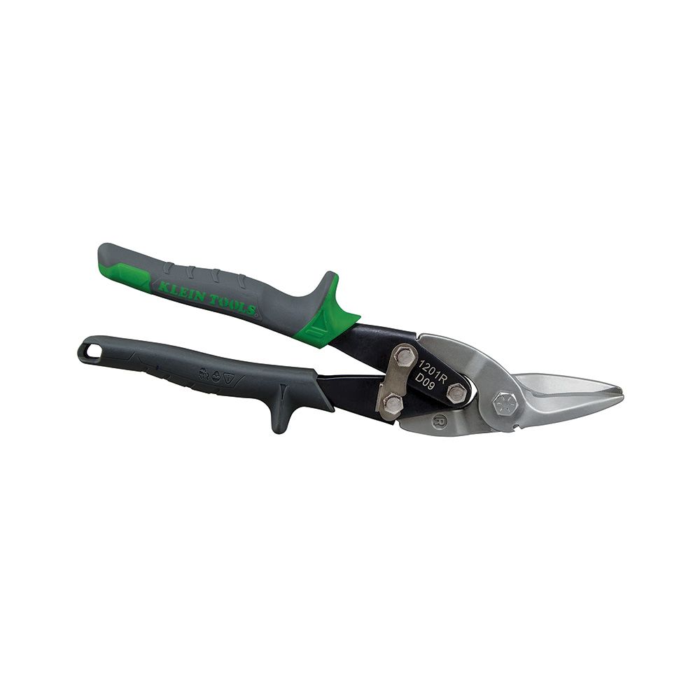 Klein Aviation Snips with Wire Cutter, Right
