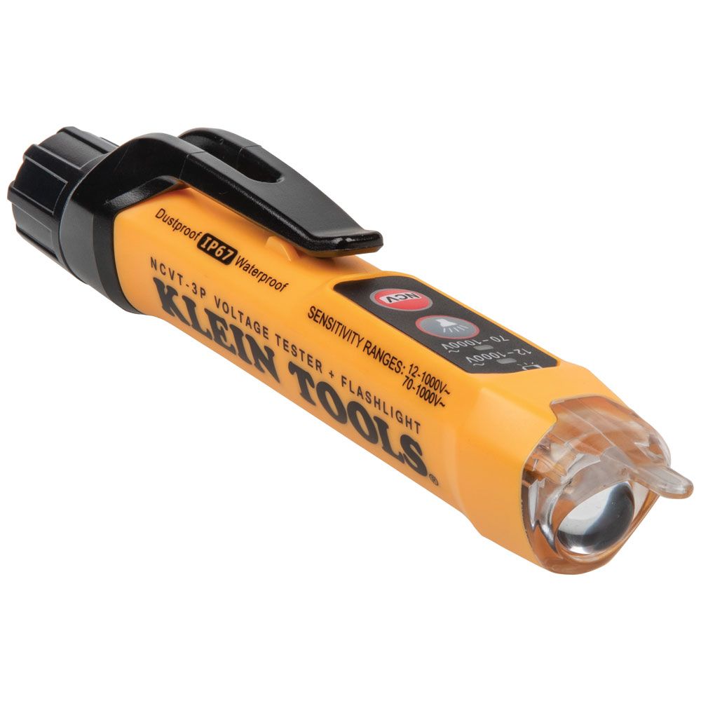 Klein Dual Range Non-Contact Voltage Tester with Flashlight, 12 - 1000V AC