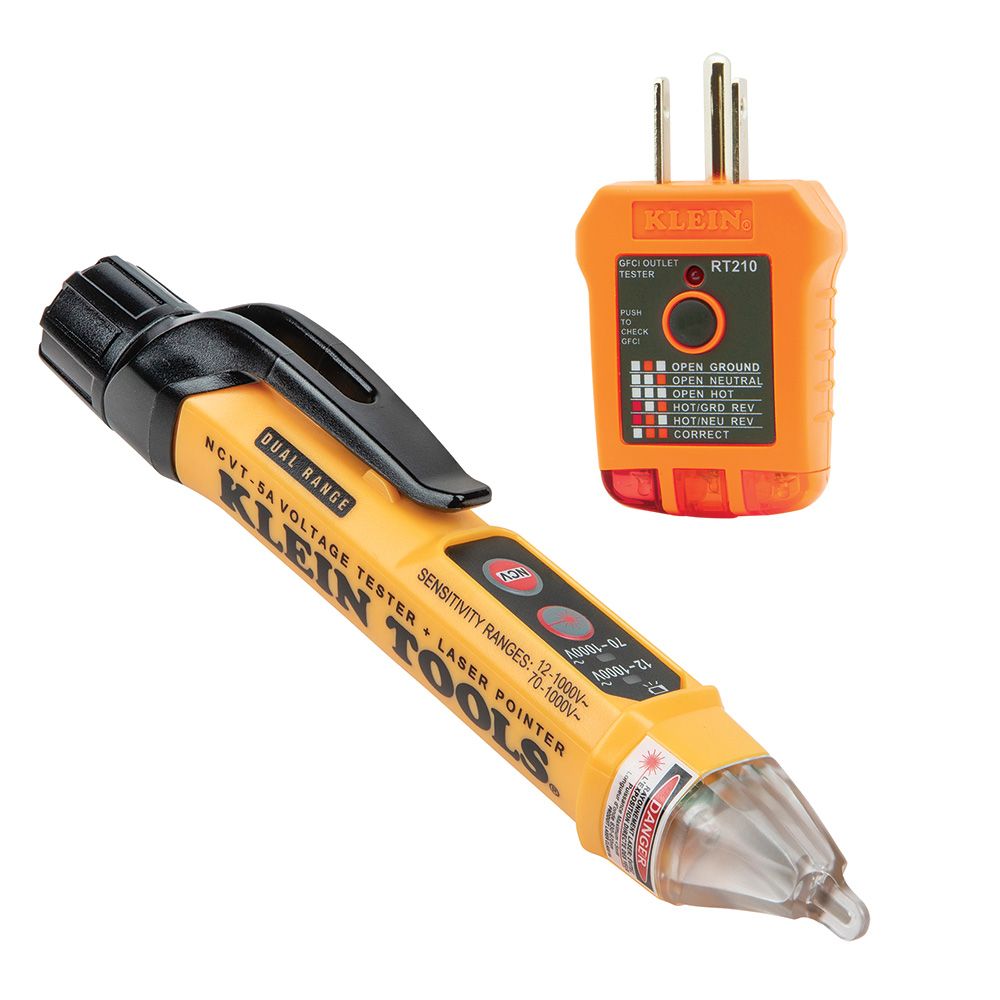 Klein Electrical Tester Kit with Dual-Range NCVT and GFCI Receptacle Tester