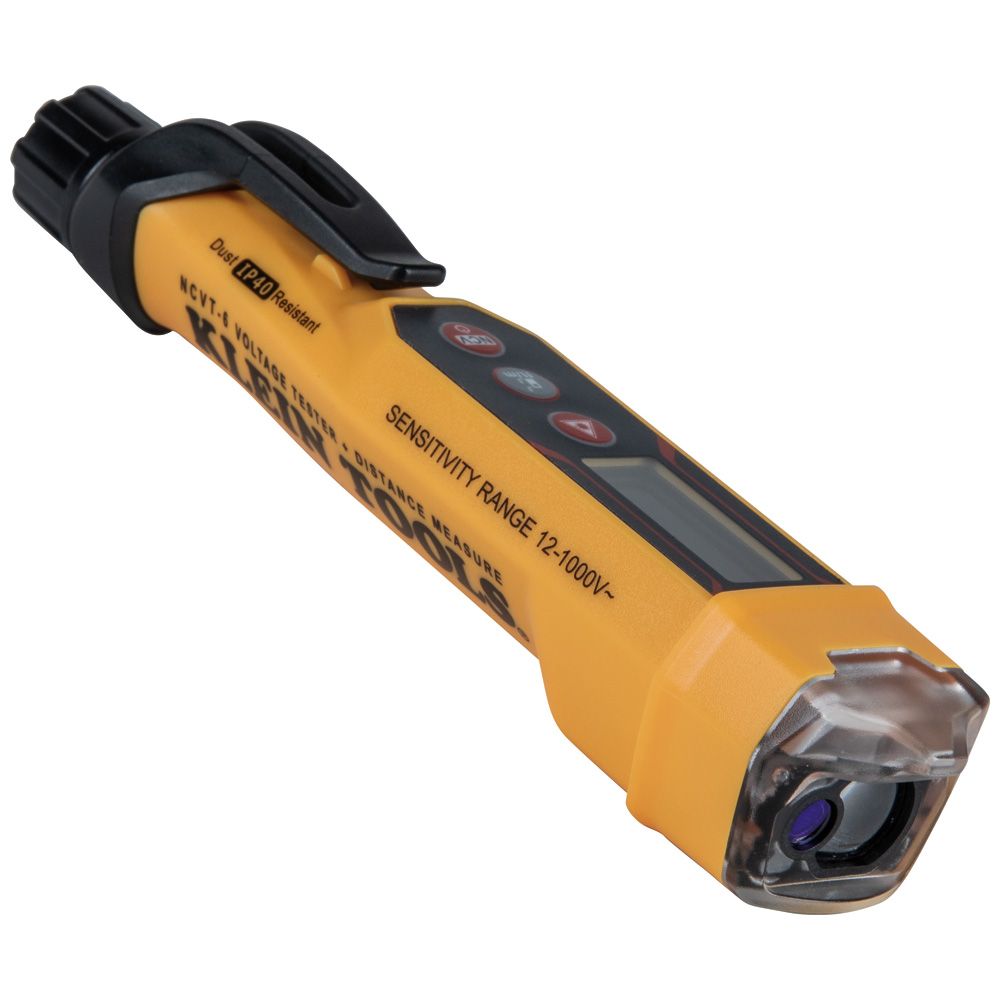 Klein Non-Contact Voltage Tester Pen, 12-1000V AC, with Laser Distance Meter