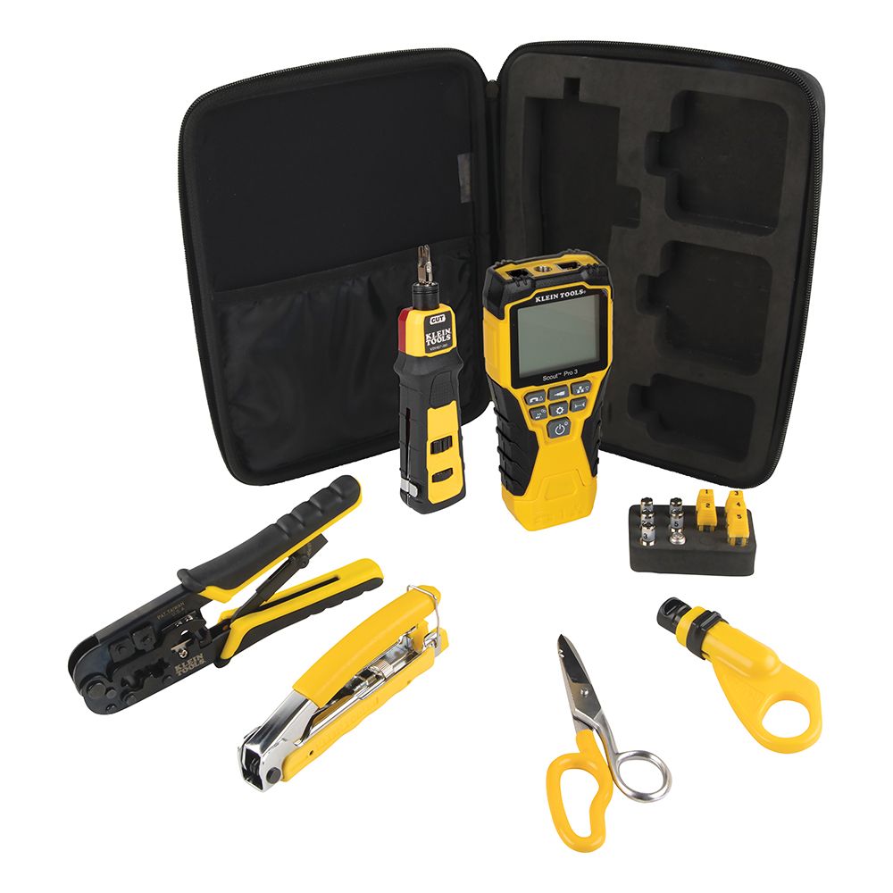 Klein VDV Apprentice Cable Installation Kit with Scout® Pro 3, 6-Piece