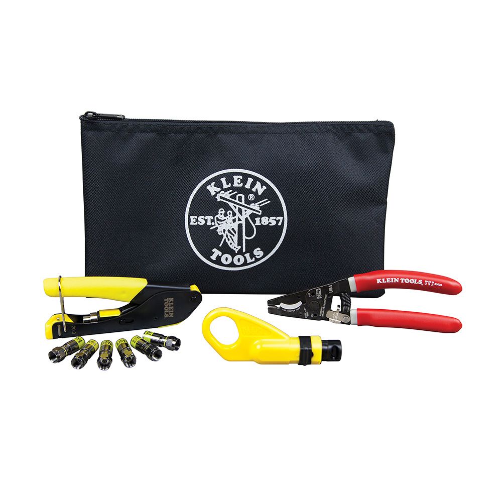 Klein Coax Cable Installation Kit with Zipper Pouch