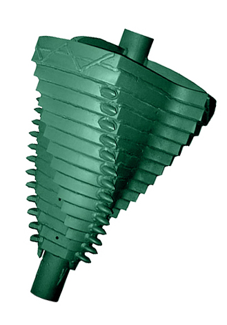 AMERICAN HDD® STACKED PLATE SPIRAL FLUTED BACKREAMERS 10" Cut x 8" Pack, 3.25" Shaft Diameter, 2-3/8" REG (Box x Box) w/ Shark Teeth